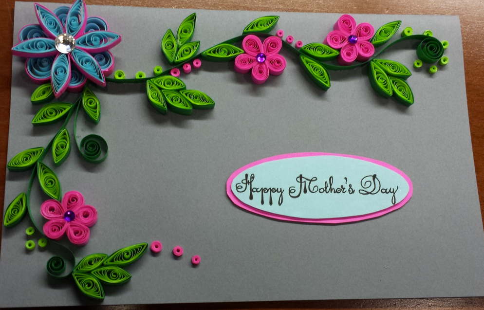 quilled mother's day card