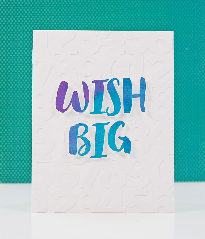 A Bold Handmade Birthday Card with Distress Ink Watercoloring