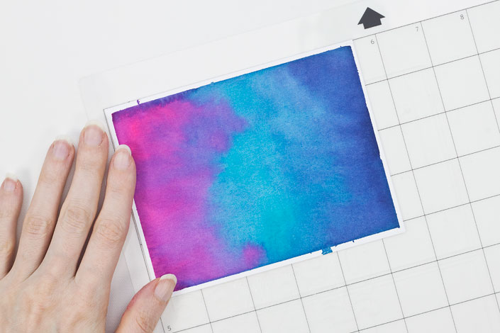 Adhering watercolor paper to Silhouette Cameo mat