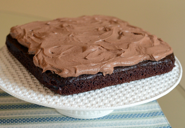 Eggless Chocolate Cake with Chocolate Frosting