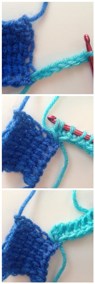 entrelac crochet second square