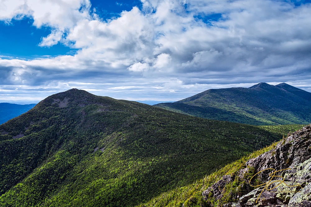 Looking out from Mt. Flume towards Franconia Ridge in New Hampshire's White Mountains