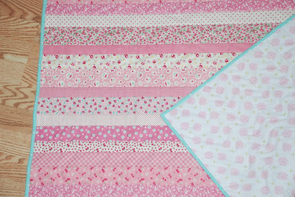 Pink baby quilt