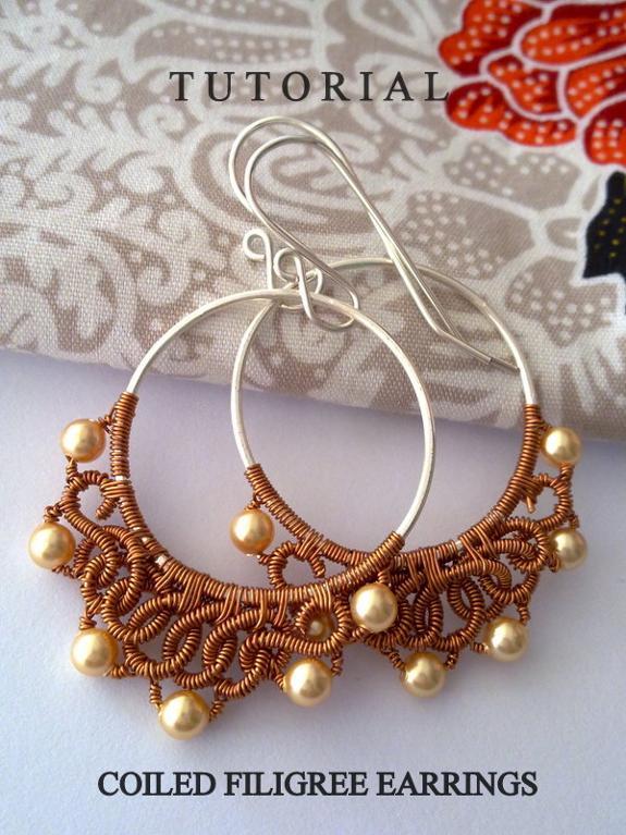 Coiled Filigree Earrings Tutorial