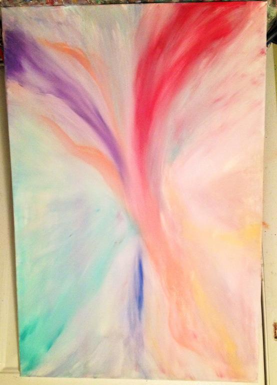 Abstract acrylic painting