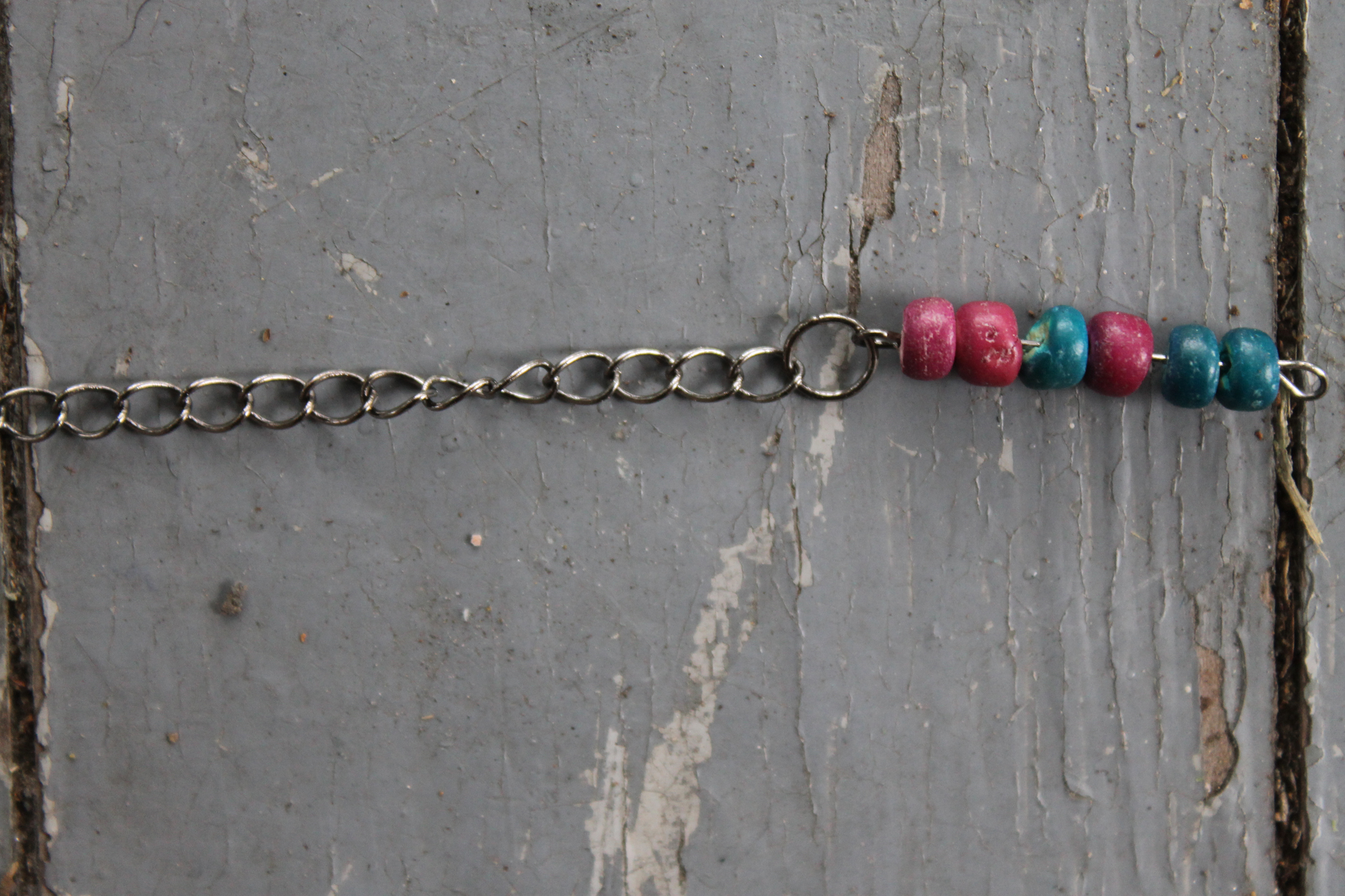 Attaching a chain and eye pin with a jump ring
