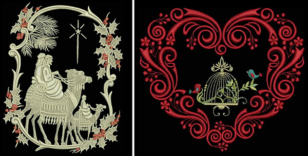kreations by kara nativity and heart on black