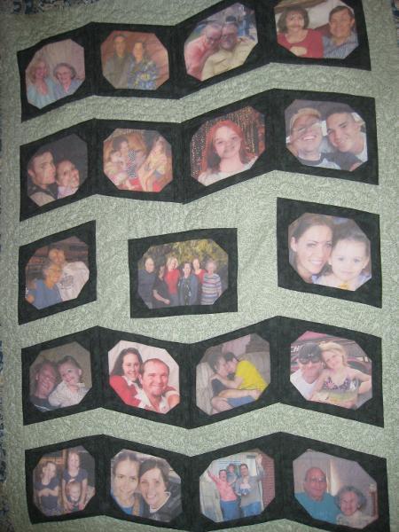 memory quilt made from photos