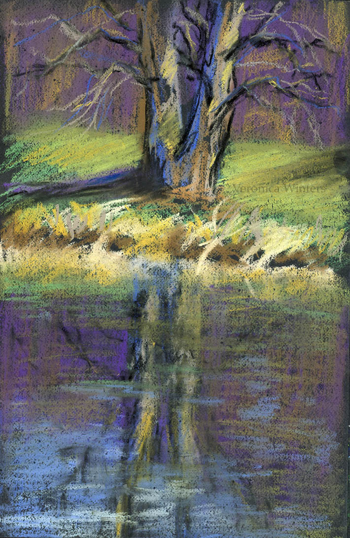 sketching in soft pastels
