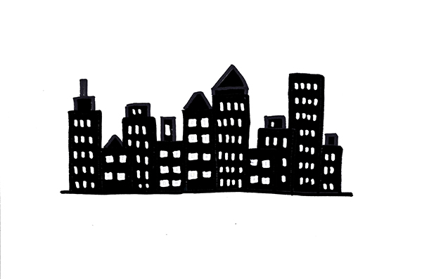 simple city skyline silhouette