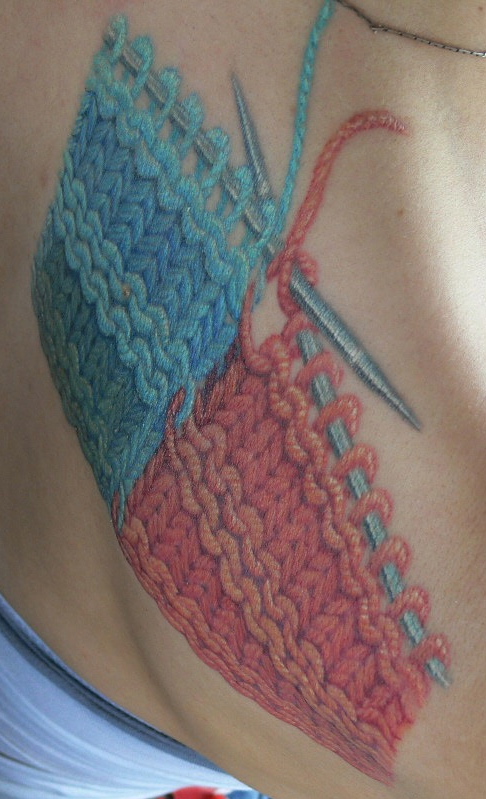 Knitting Swatch Tattoo