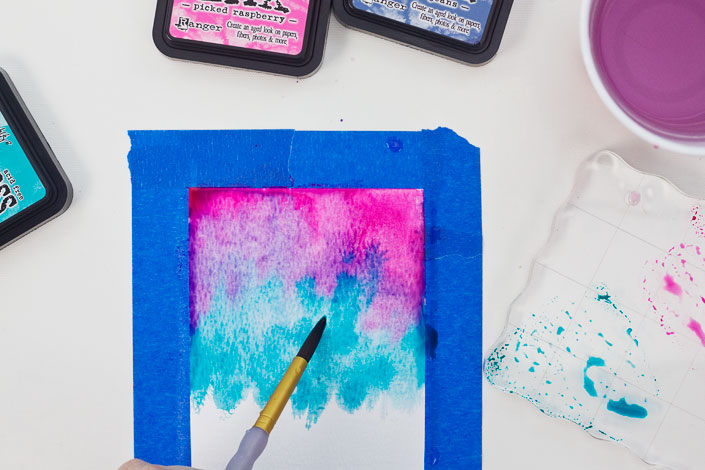 Wet-on-wet watercolor blending