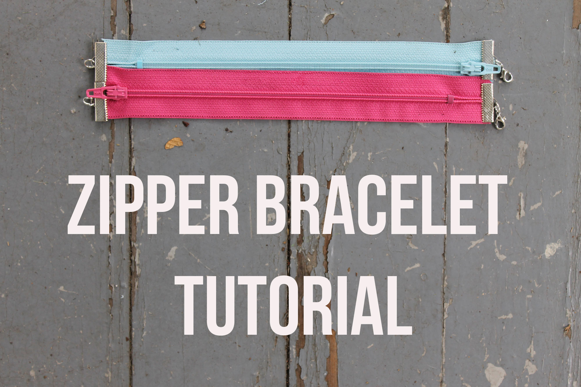 Zipper bracelet tutorial