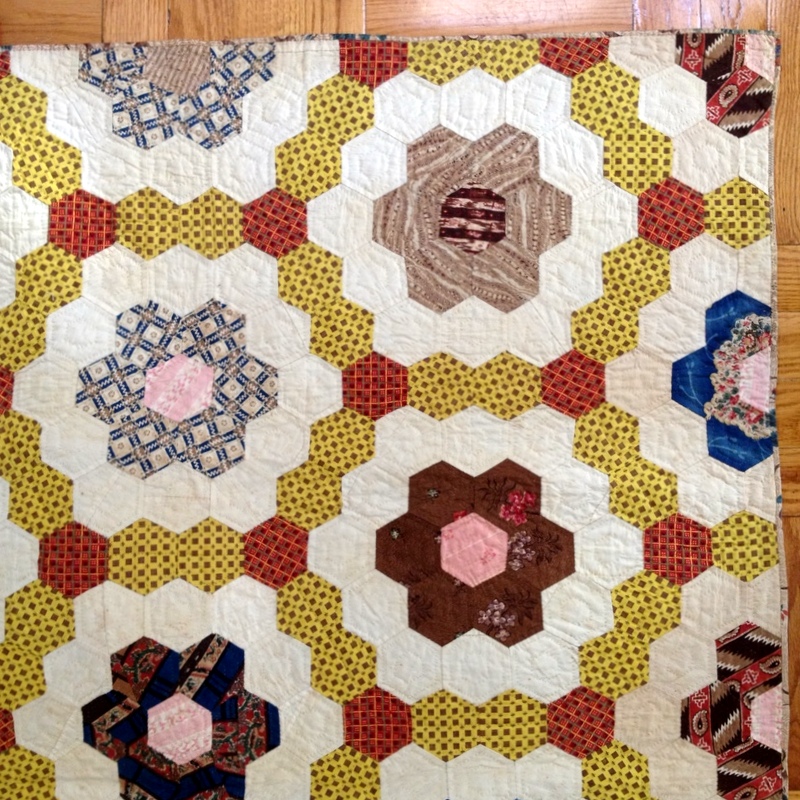 Mid-19th Century Hexagon Quilt