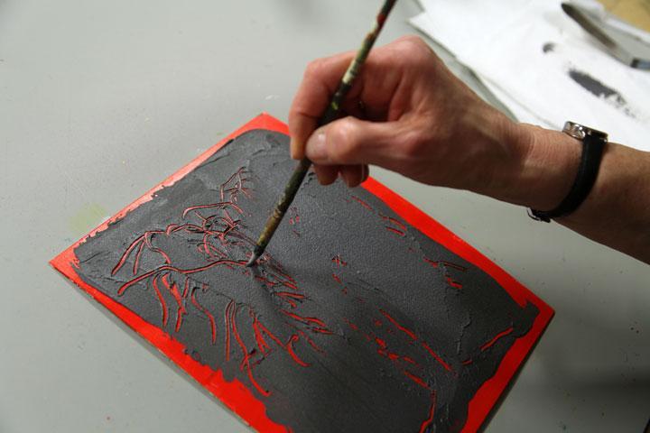 Scrape the paint
