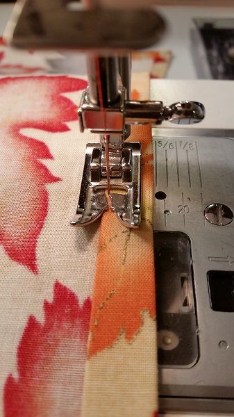 stitch close to folded edges