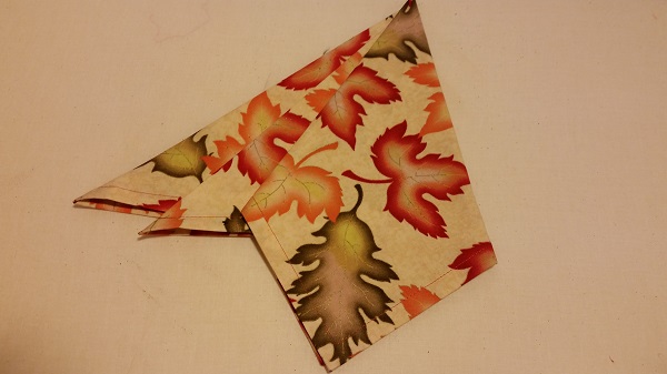 completed fall inspired napkin