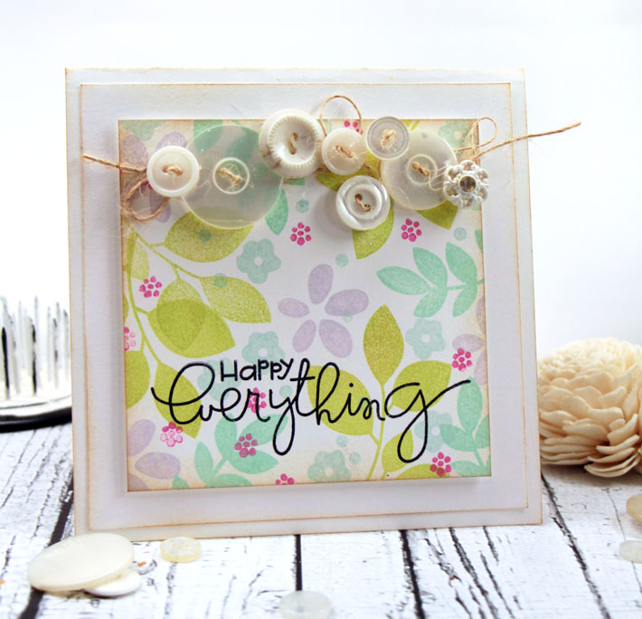 Button Embellishments Card