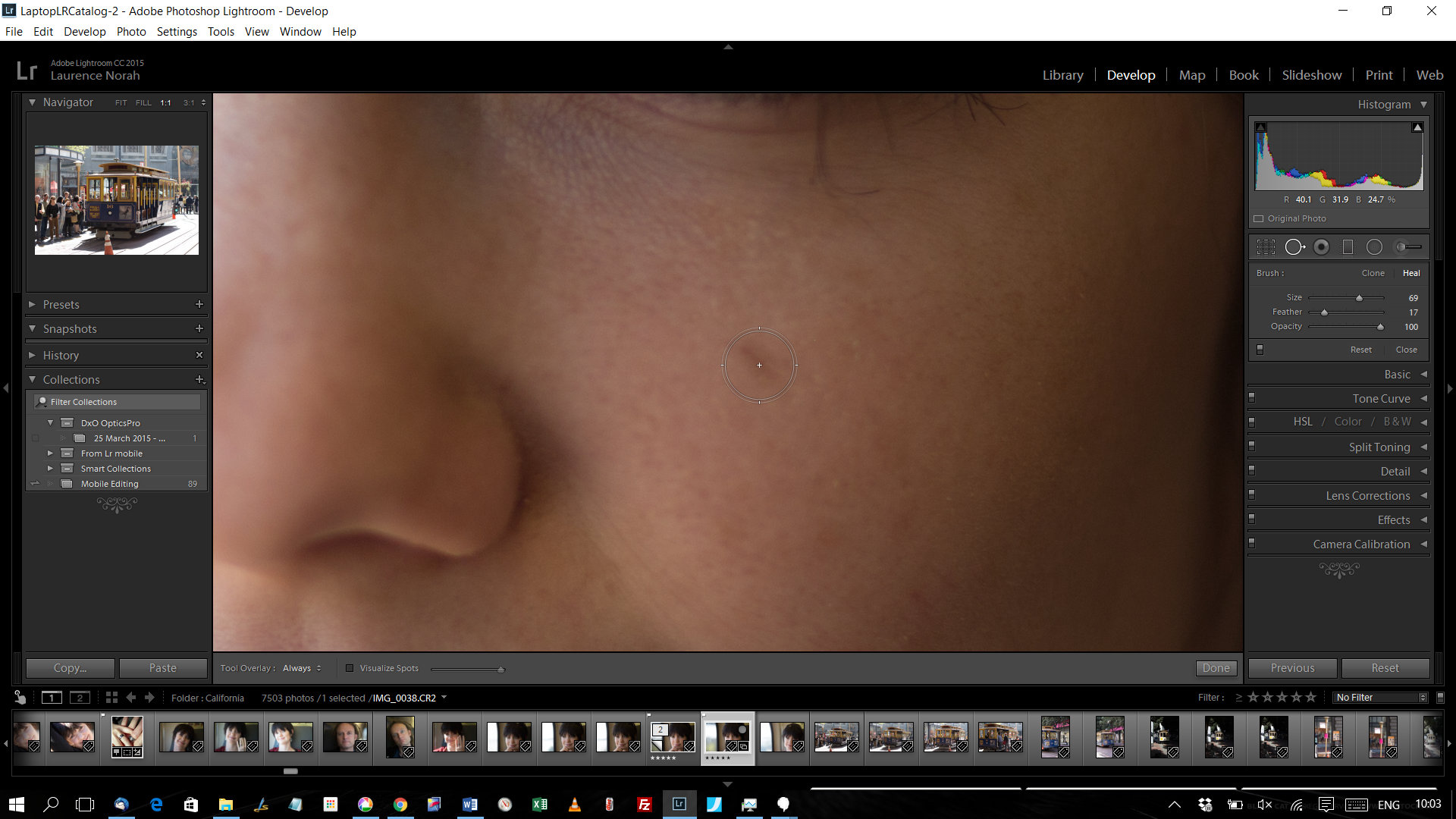 Fixing Blemishes in Lightroom