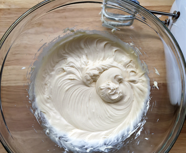 Start by creaming together butter and honey