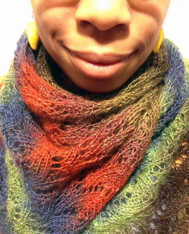 Horseshoe Stitch Button Scarf