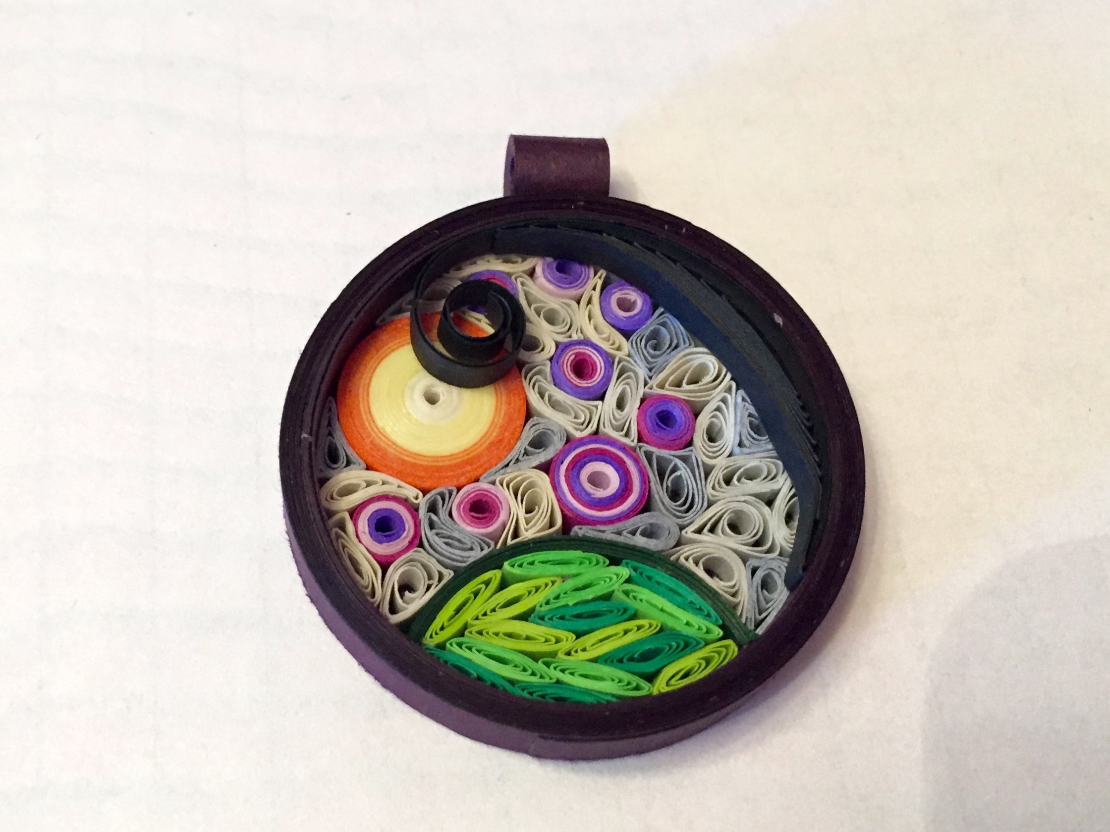 quilled pendant