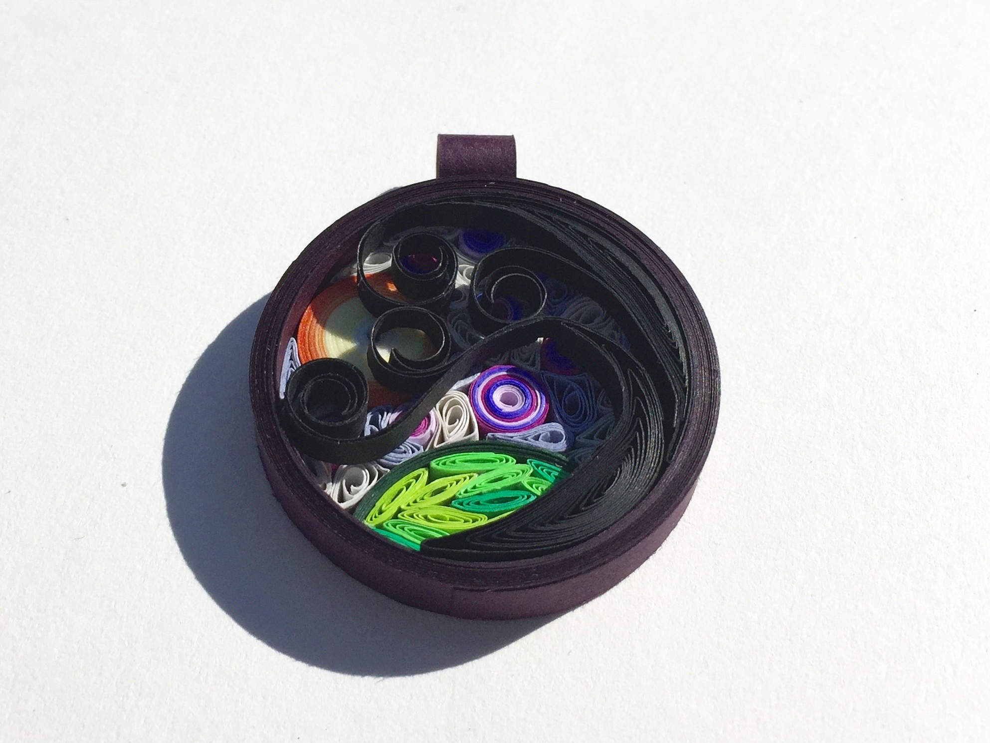 quilled autumn pendant