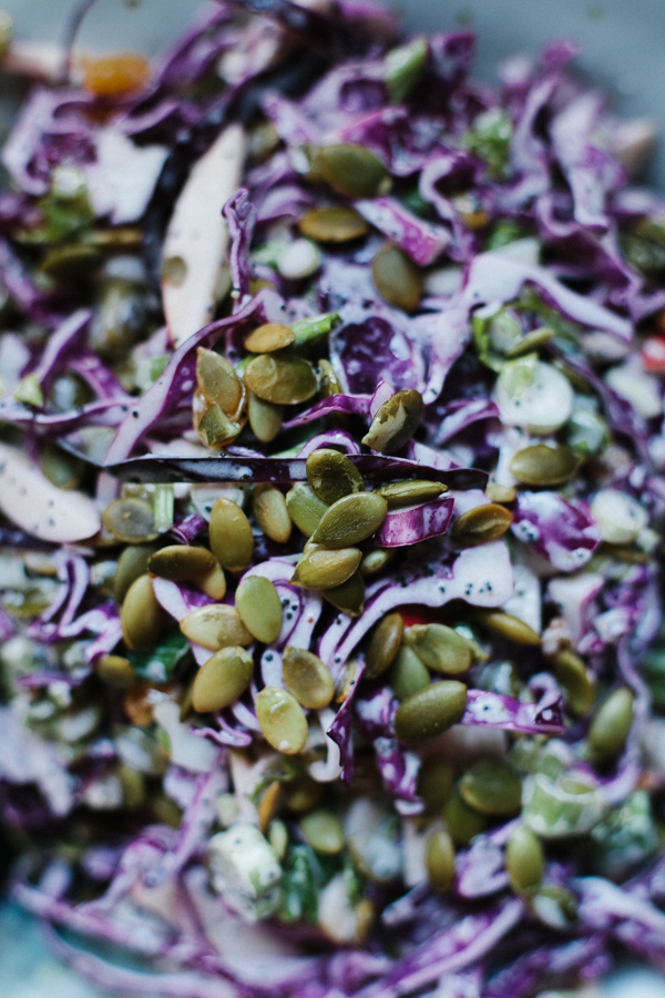 Cabbage Slaw with Pumpkin Seeds