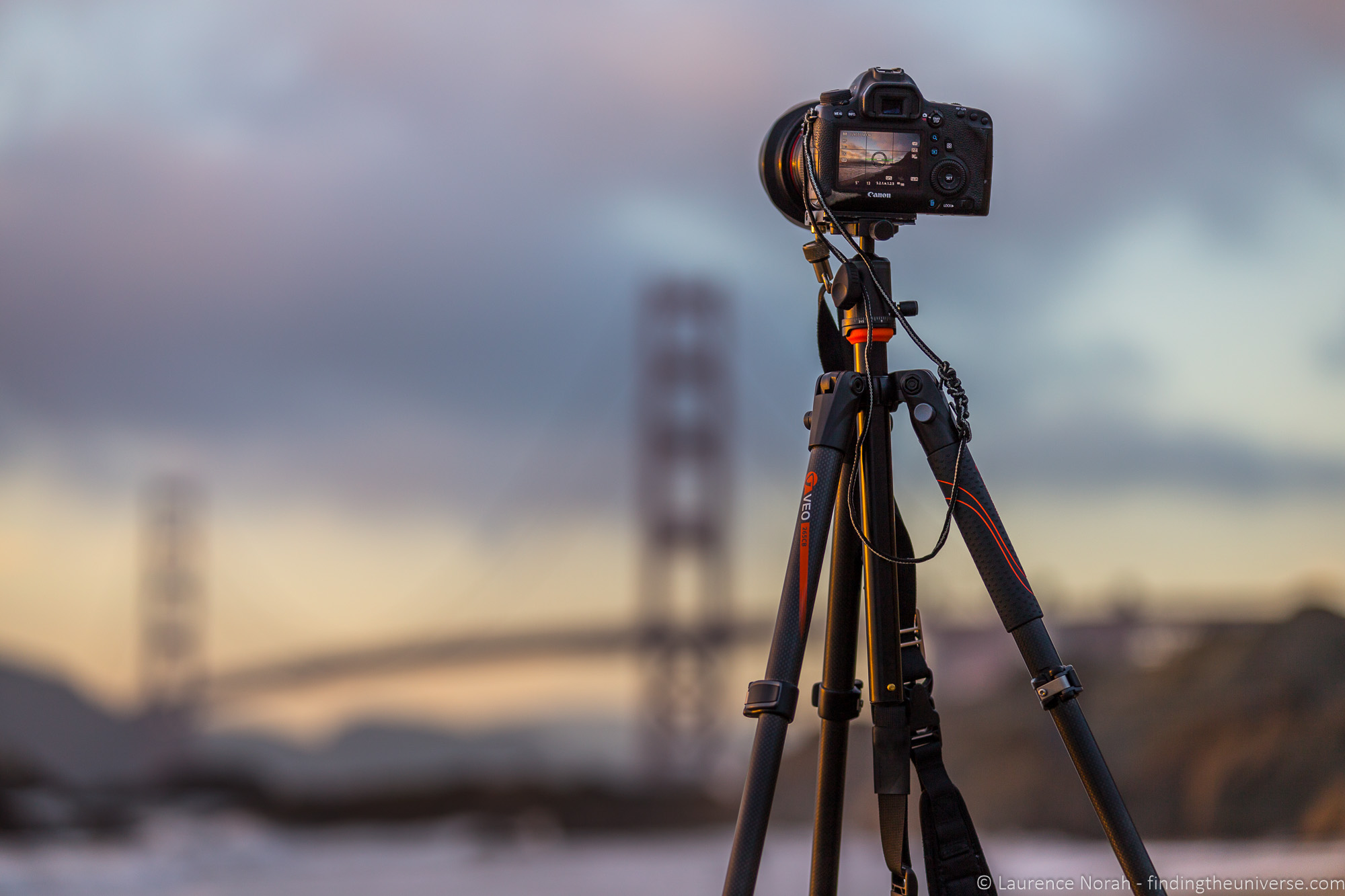 Bakers beach VEO tripod sunset san francisco