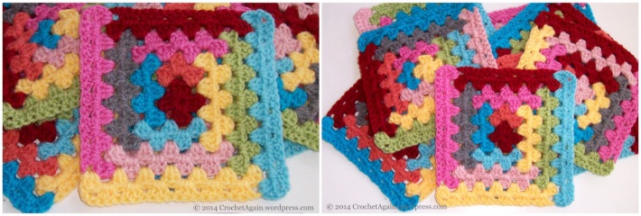 Log cabin granny square pattern