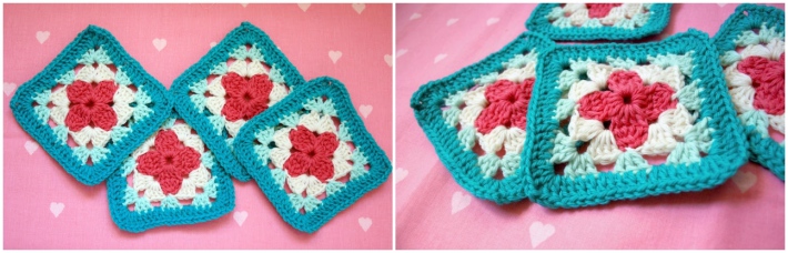 Petal afghan granny square pattern