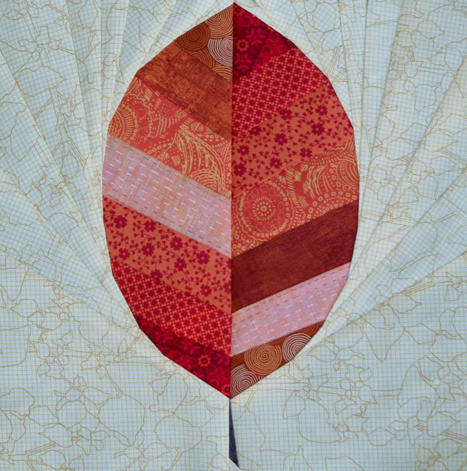 Red Leaf Quilt Block