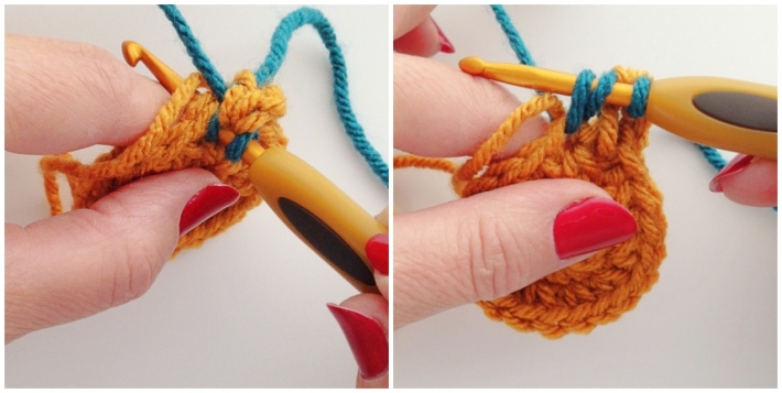 Tapestry crochet tutorial aztec coaster step before 5