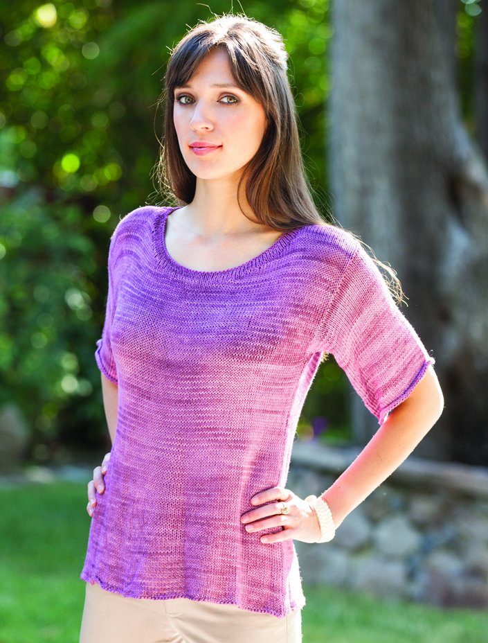 Bamboo Garden Tee Top Free Easy Knitting Pattern