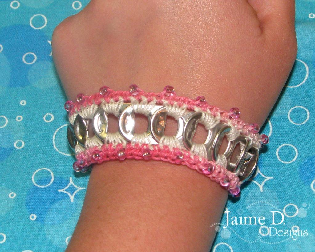 beaded pop tab bracelet