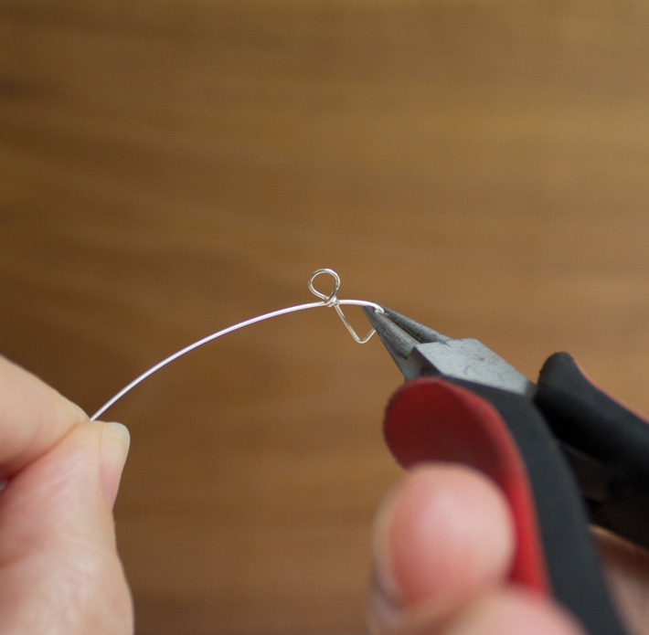bend the wire to form earring