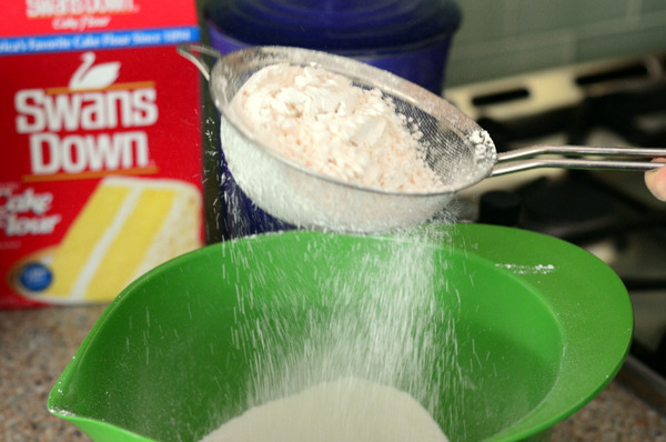 Sifting Cake Flour