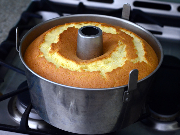 Lemon Chiffon Cake in a Tube Pan