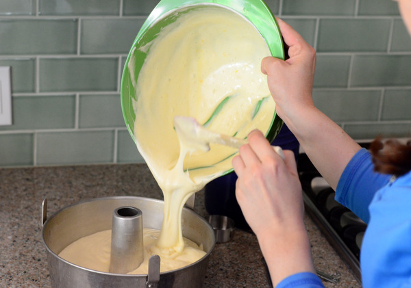 Chiffon Cake Batter in Pan