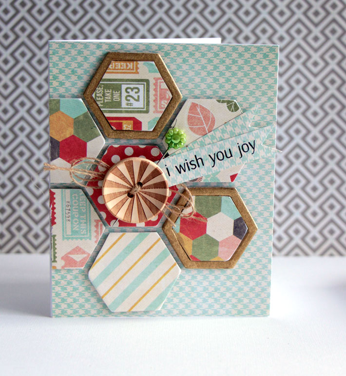 Chipboard Hexagons Embellishment Card