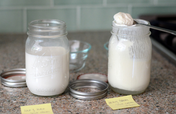 Homemade Sour Cream in Mason Jars