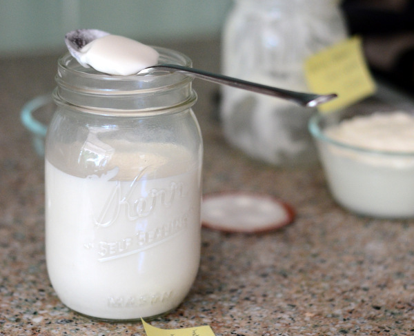 Homemade Sour Cream made with half-and-half