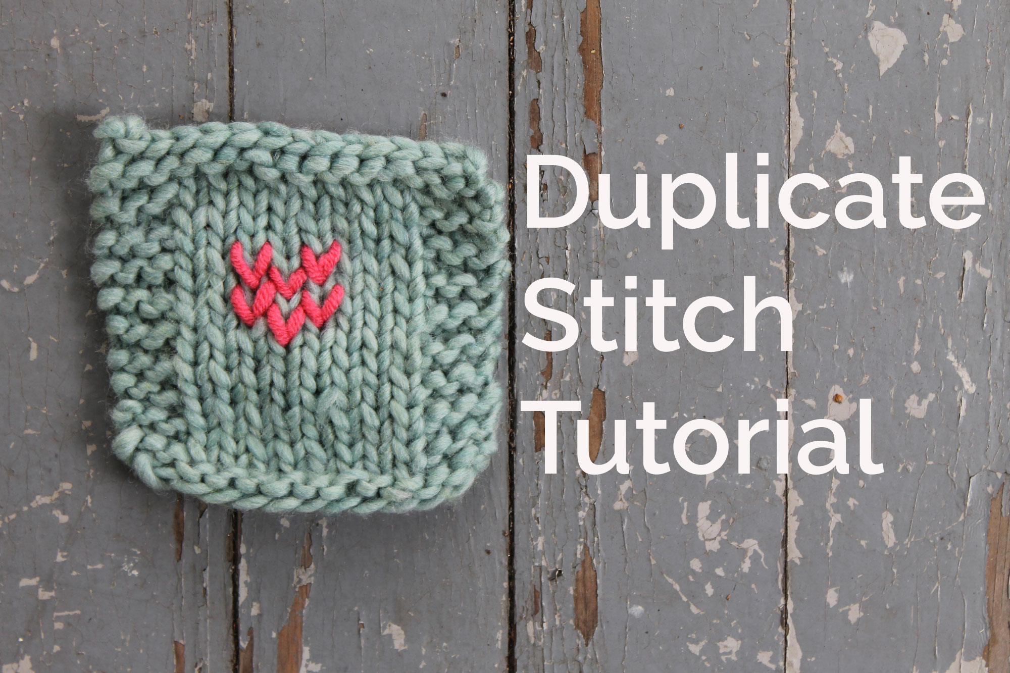 How to Knit the Duplicate Stitch