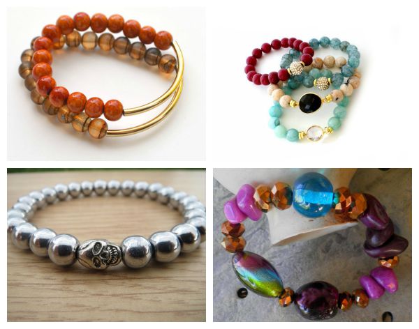 Elastic Beaded Bracelets