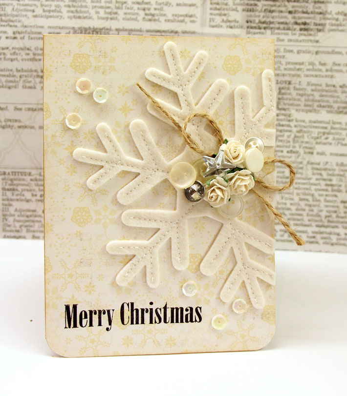 Felt Snowflake Embellishment Card