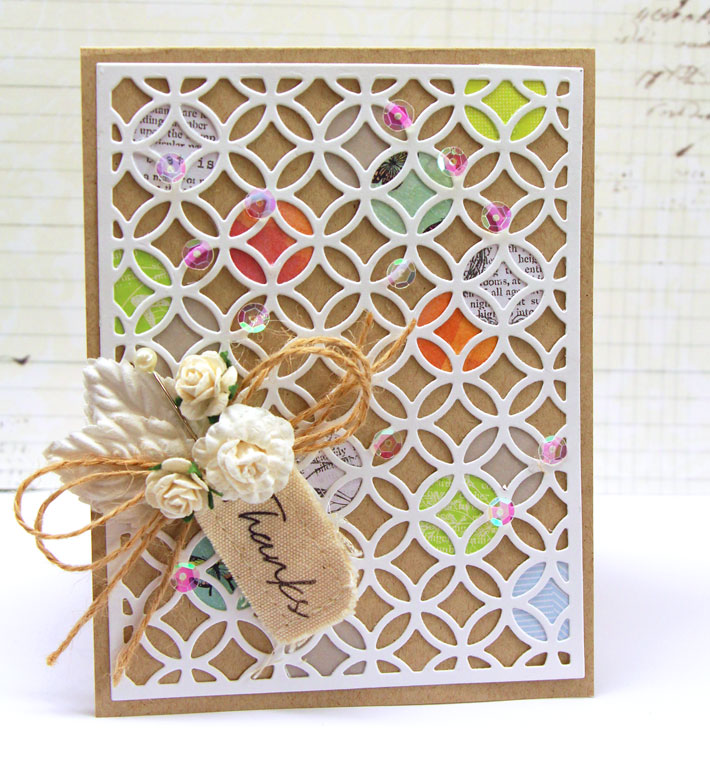 Paper Flowers Embellishment Card