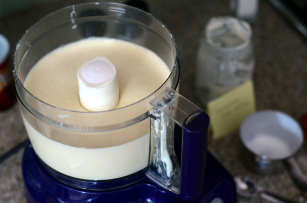 Making Coffee Cake Batter in the Food Processor