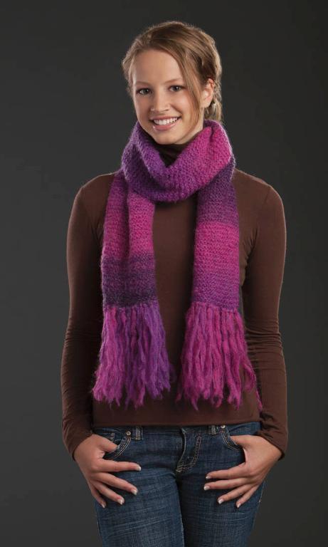 Mountain Mohair FREE Simple Scarf Knitting Pattern
