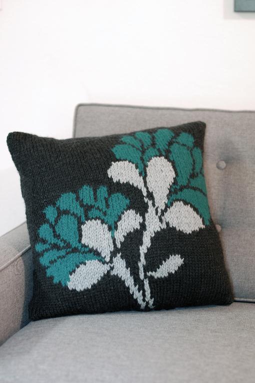 Floral Knit Pillow