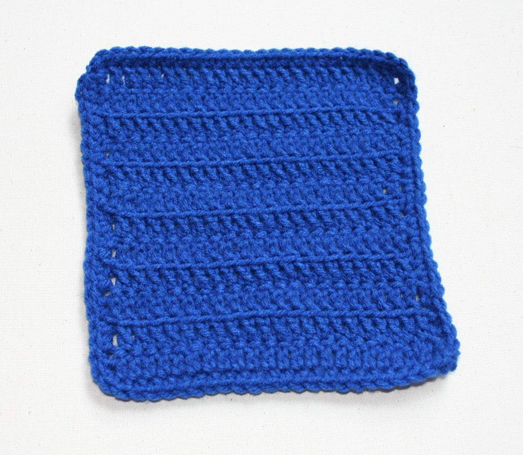 Simple Ribbed Dishcloth FREE Crochet Pattern